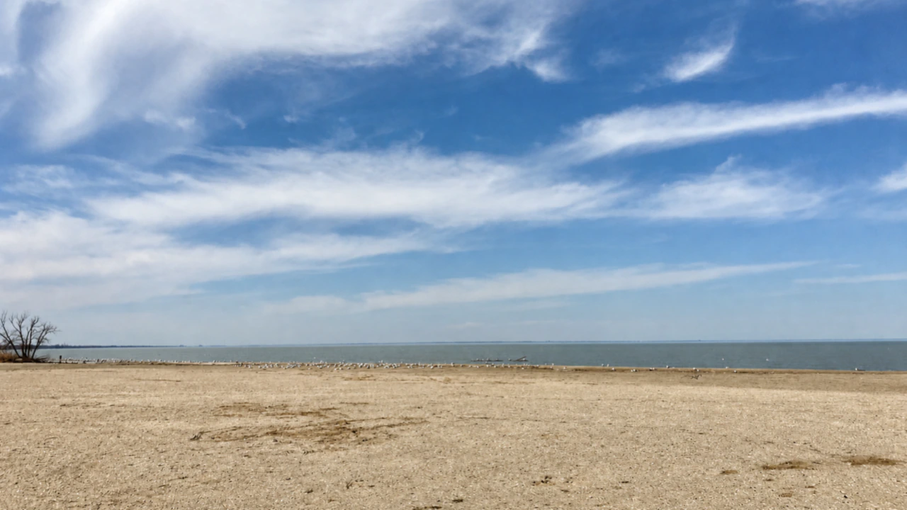 شاطئ West Beach الرملي الواسع تحت سماء زرقاء