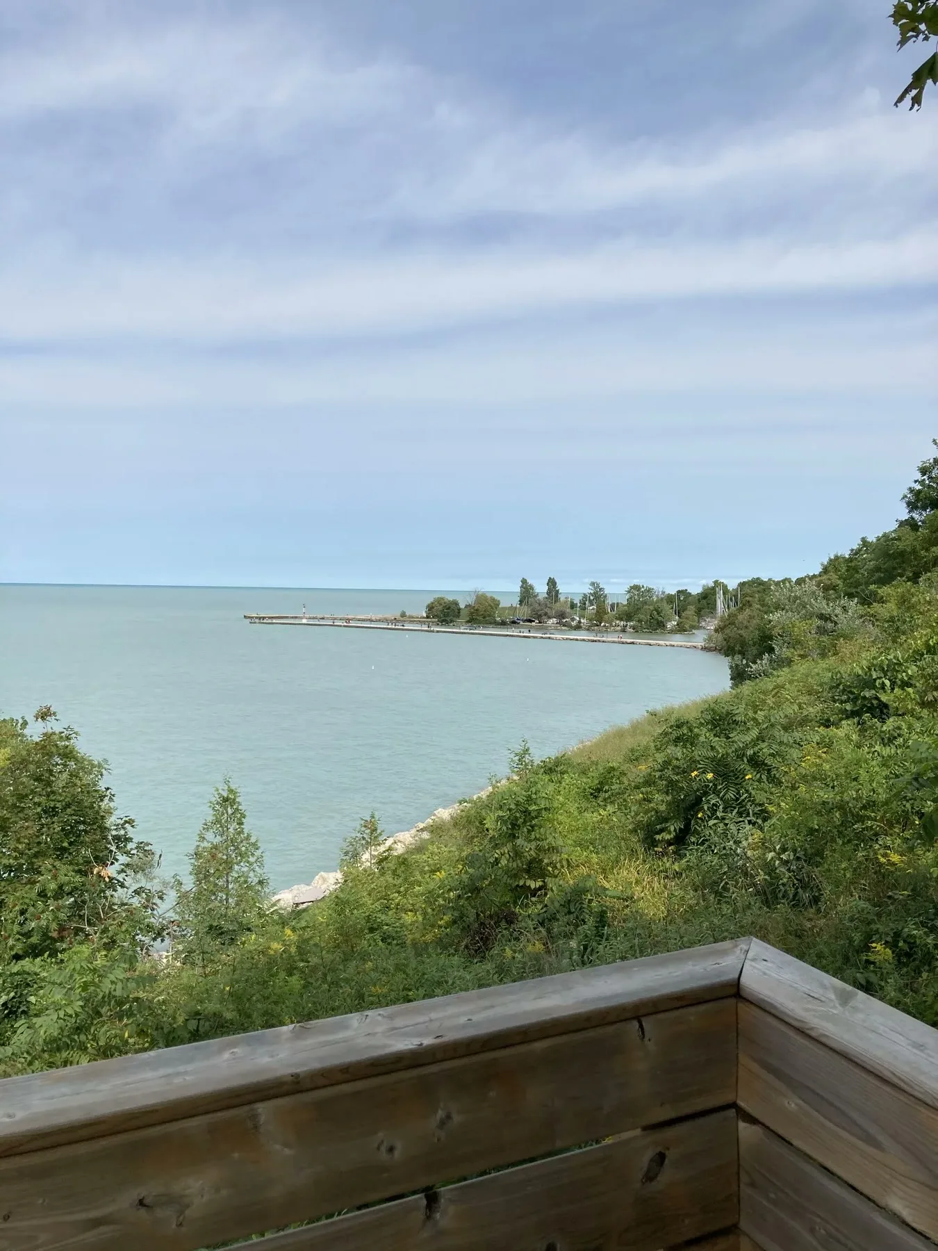 Bayfield Lake Huron view from above the shoreline