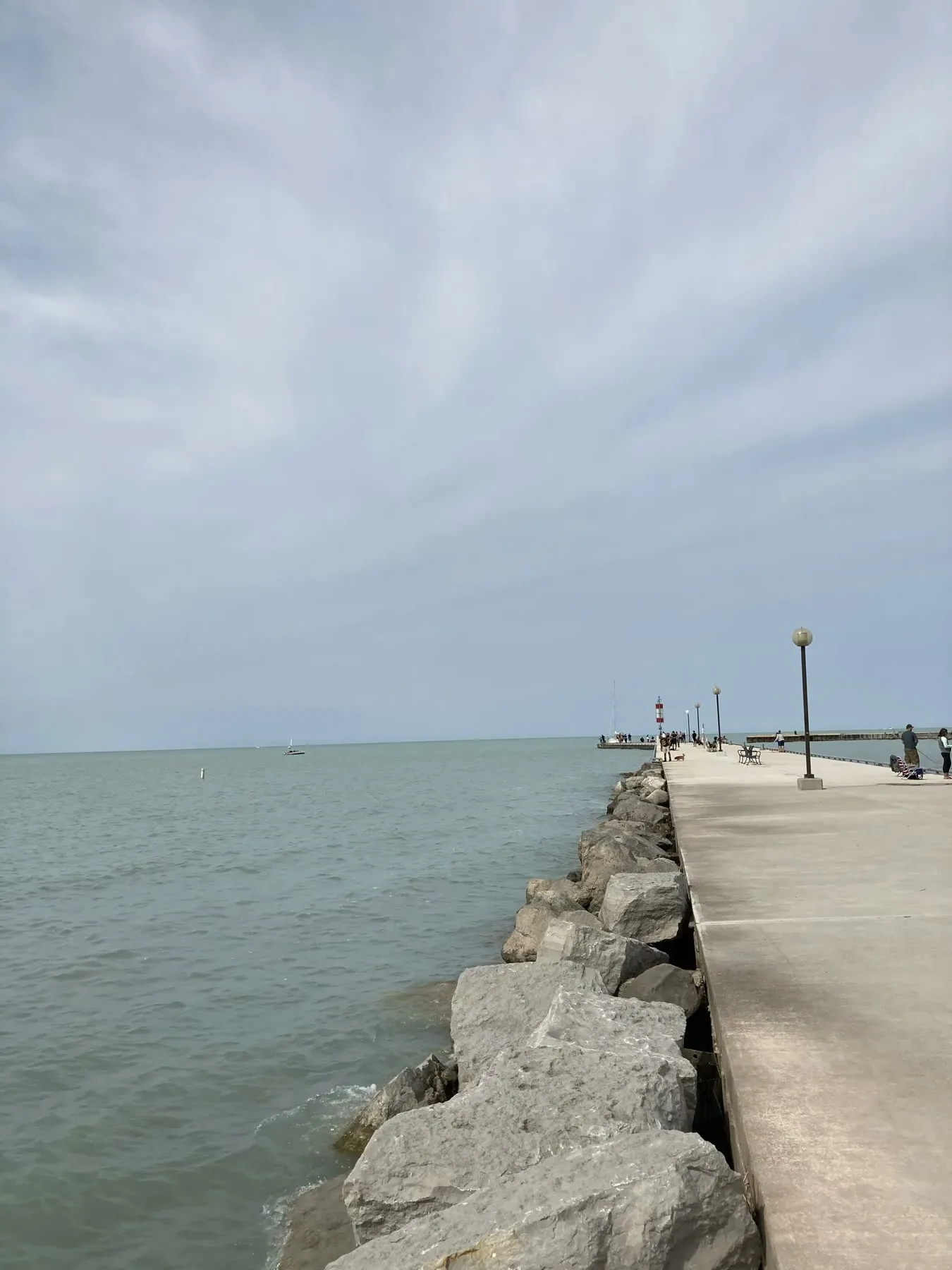 Bayfield Pier leading into Lake Huron