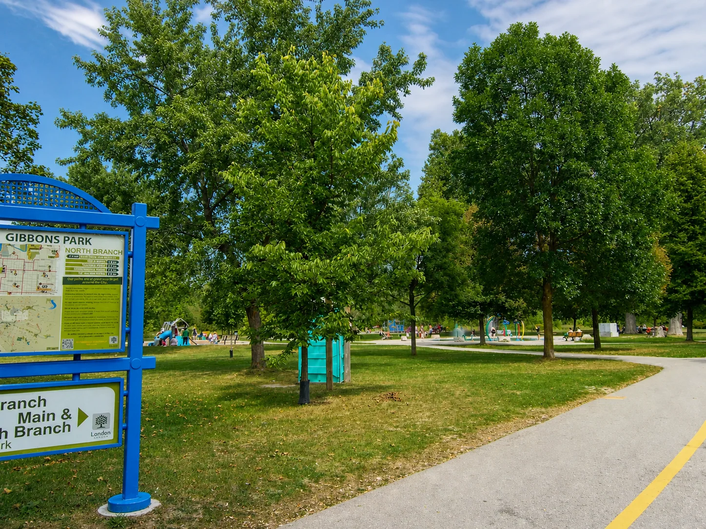 Gibbons Park entrance and playground area