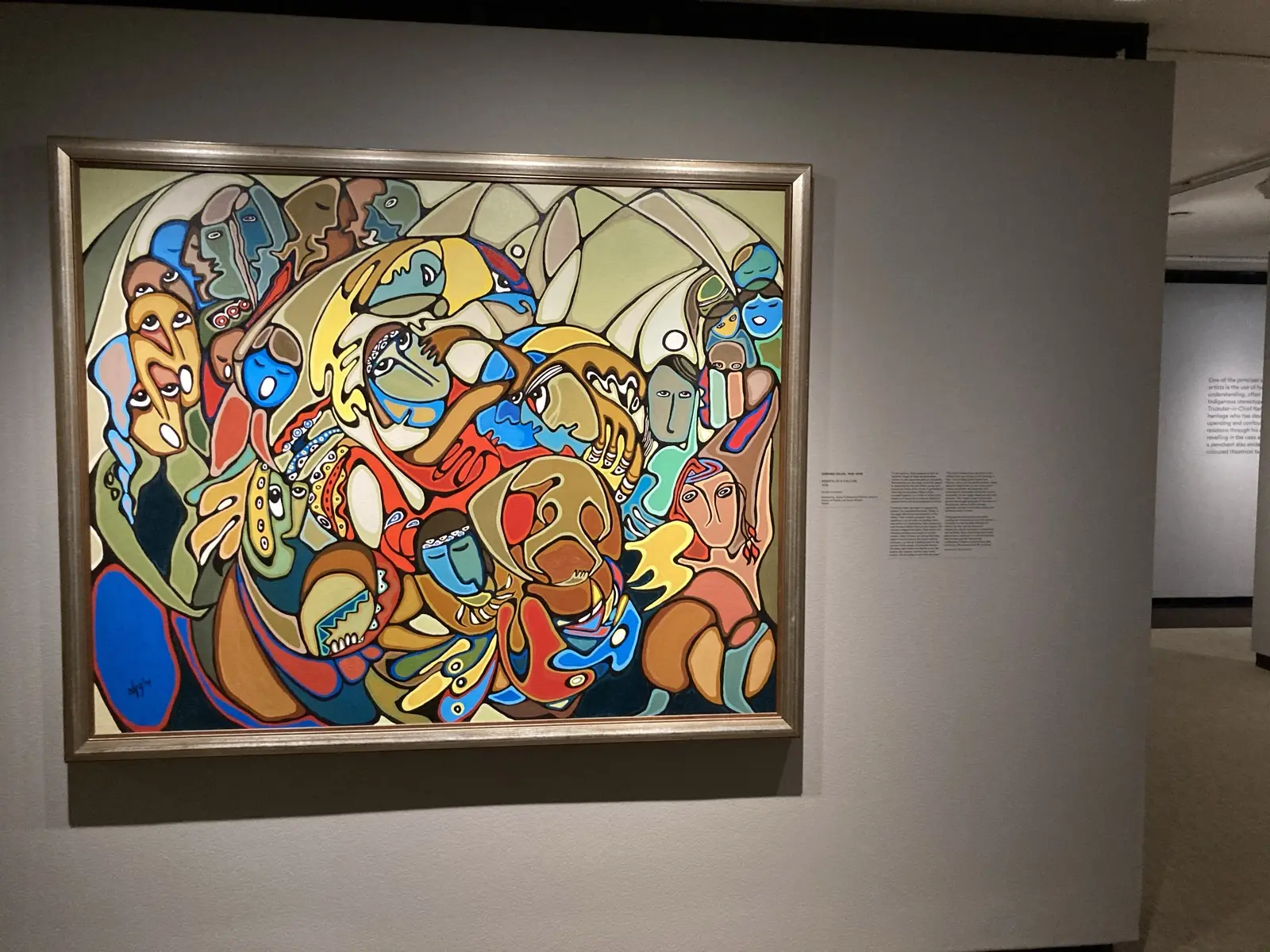 Colourful contemporary artwork in a McMichael gallery room