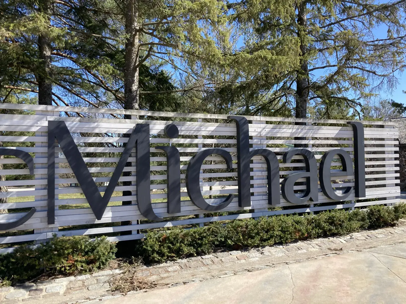 McMichael Canadian Art Collection sign near the entrance in Kleinburg