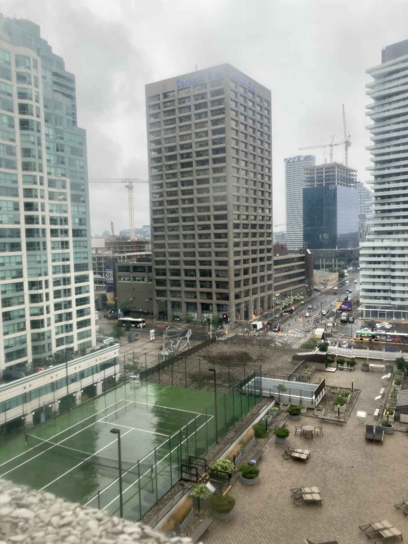 Downtown Toronto city view from a Harbourfront hotel room
