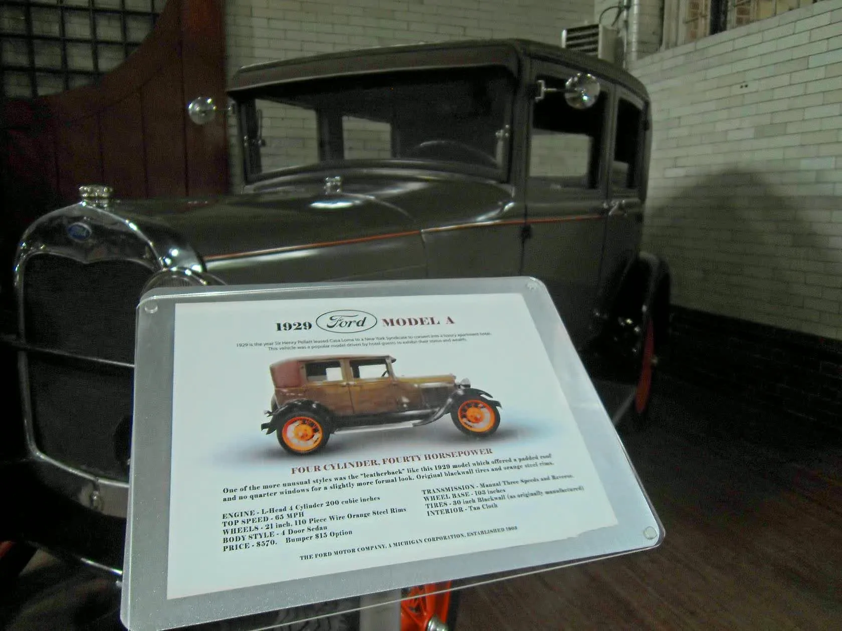 Historic Ford Model A in Casa Loma's car collection