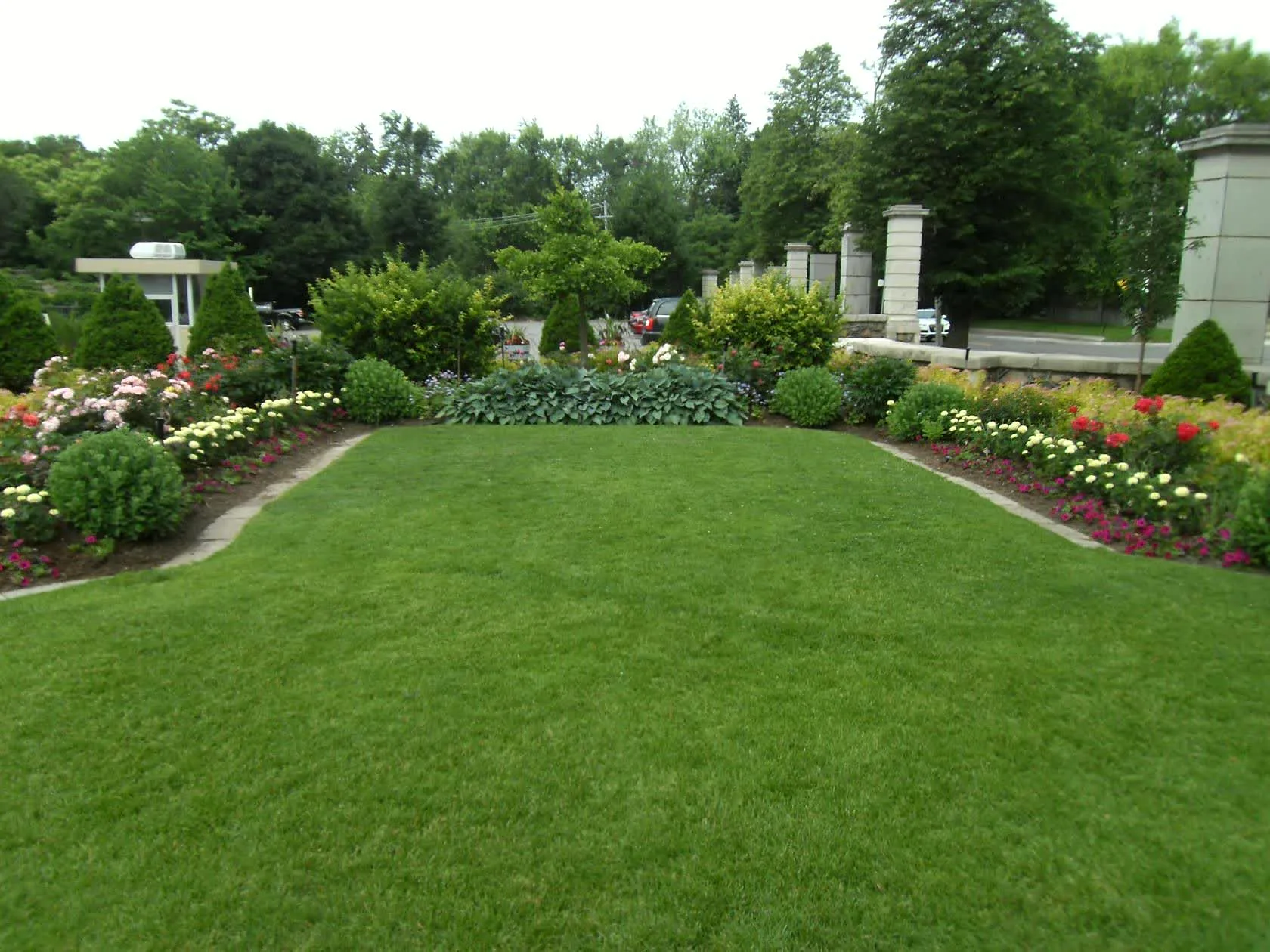 Formal flower gardens on the Casa Loma grounds