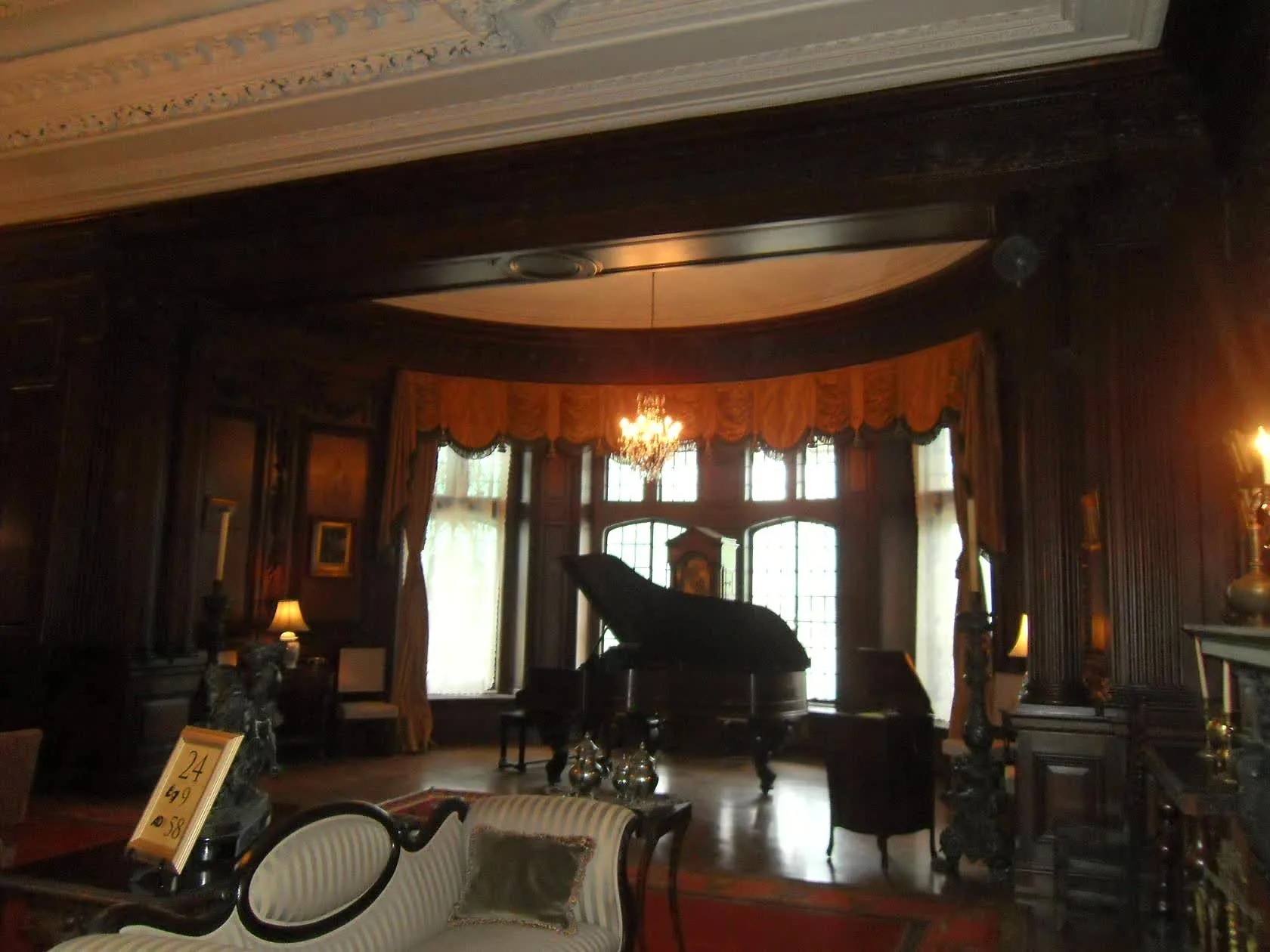 Grand piano room inside Casa Loma