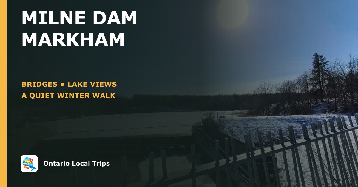 Milne Park à Markham : barrage et sentiers